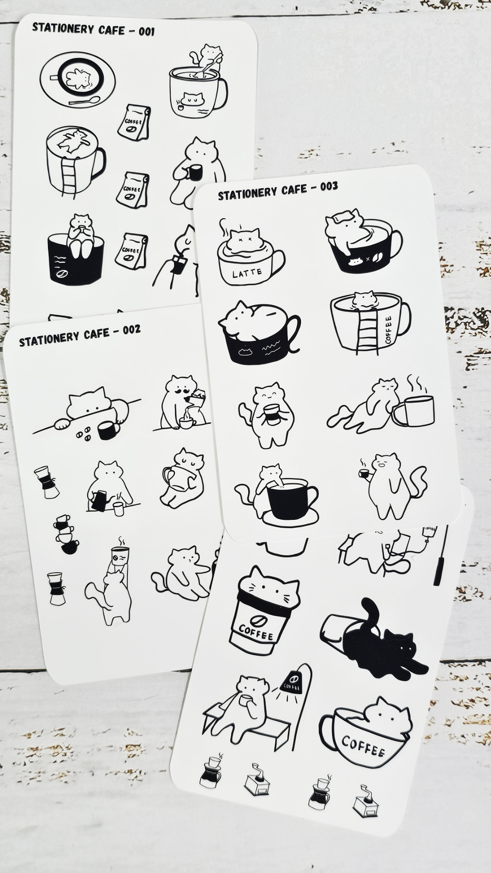 Stationery cafe - Coffee Cat Sticker Sheet