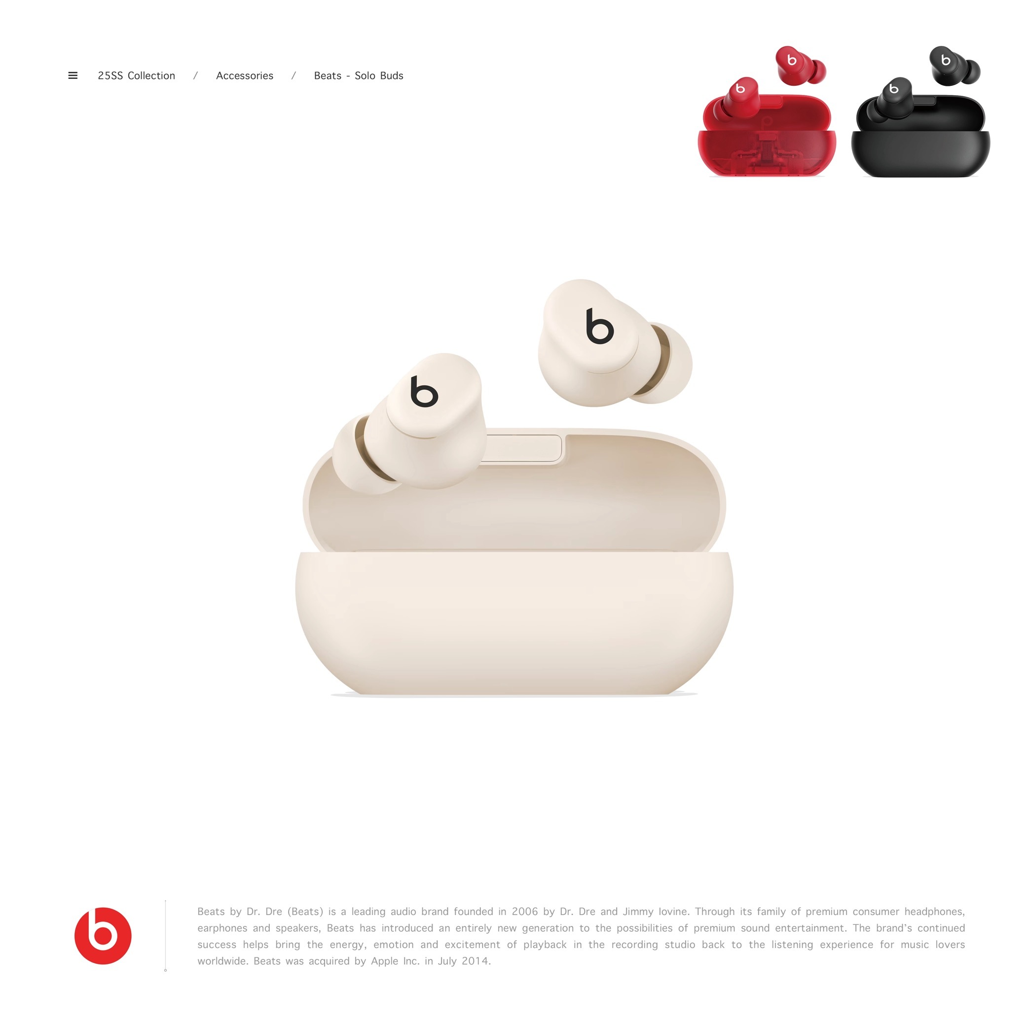 Beats - Solo Buds Bluetooth Earbuds- Ivory