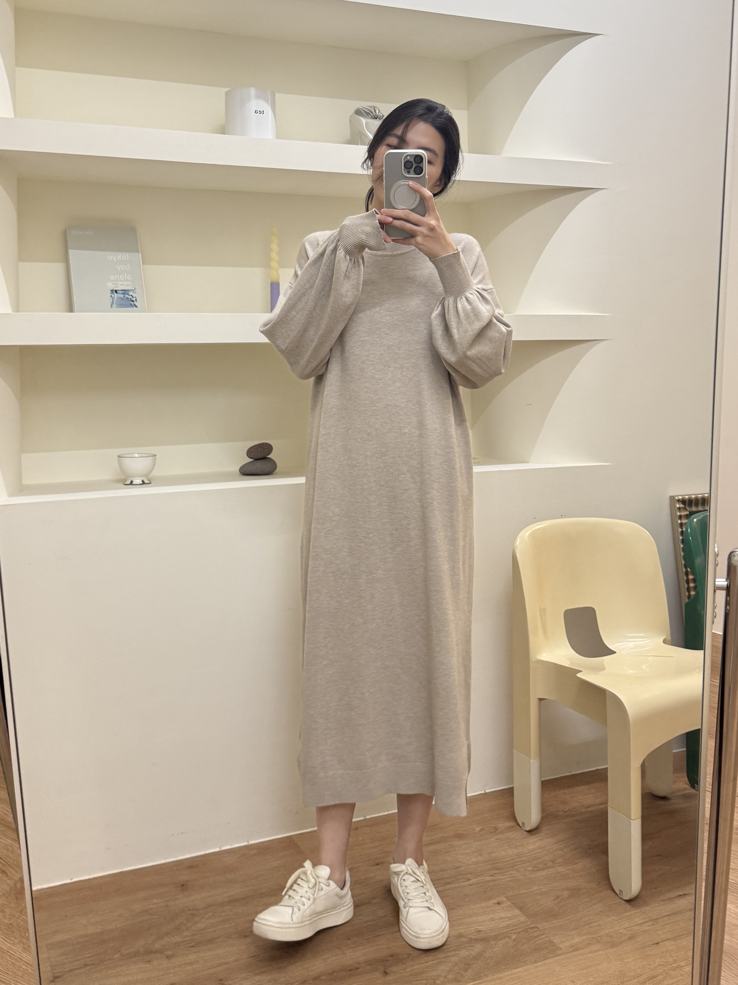 包芯紗下擺側開衩洋裝*2色