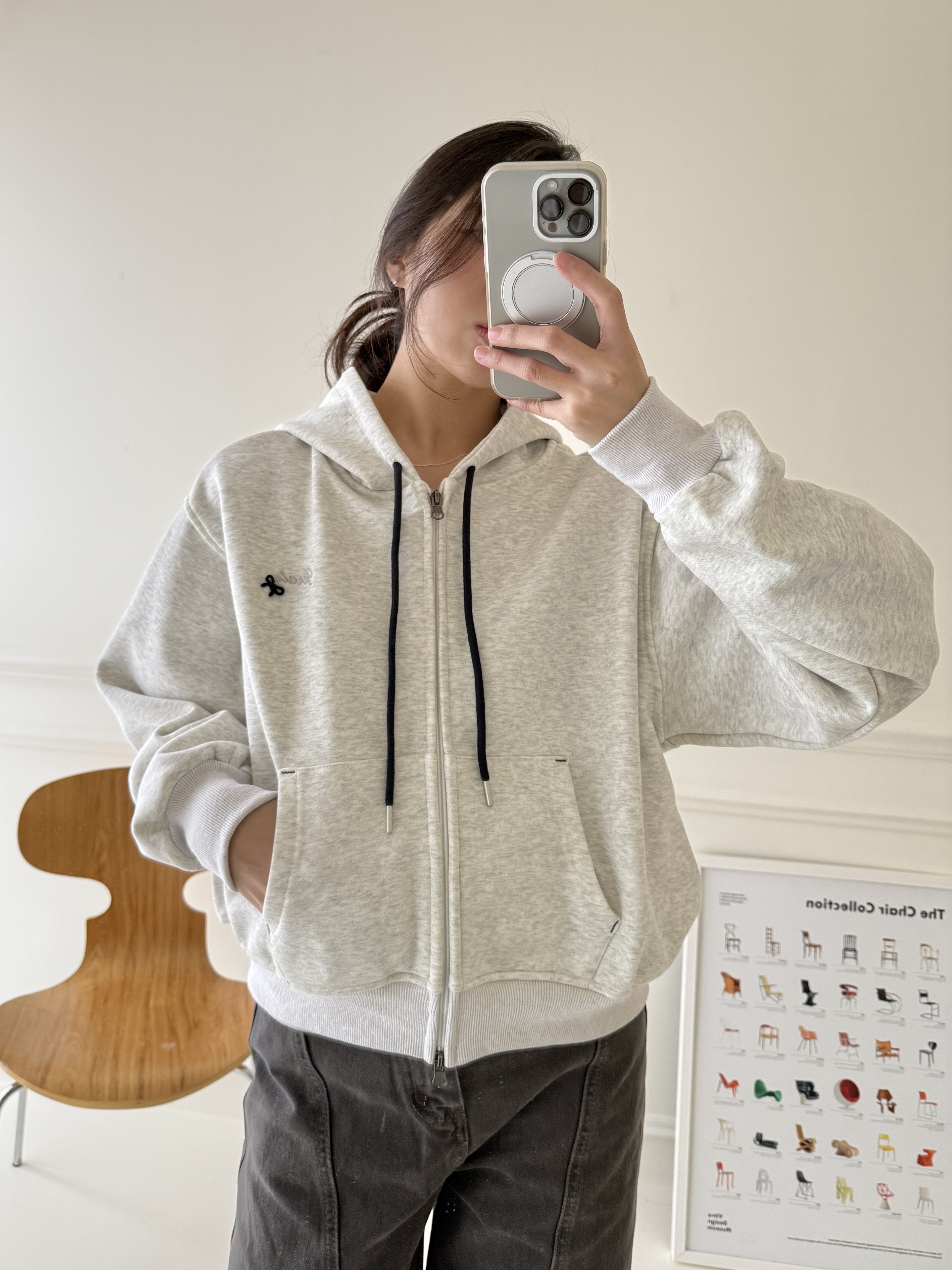 立體蝴蝶結加絨連帽外套*2色