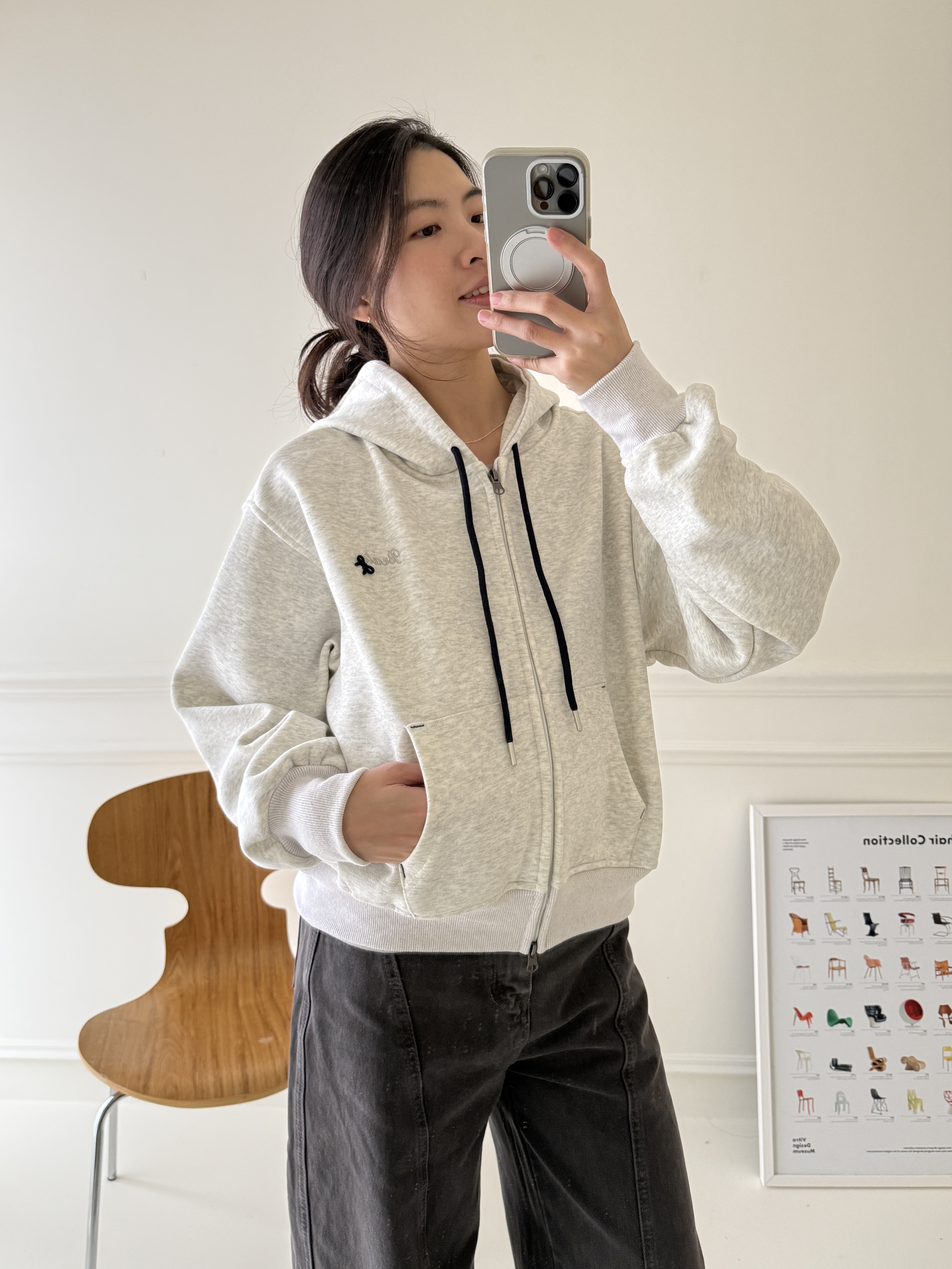 立體蝴蝶結加絨連帽外套*2色