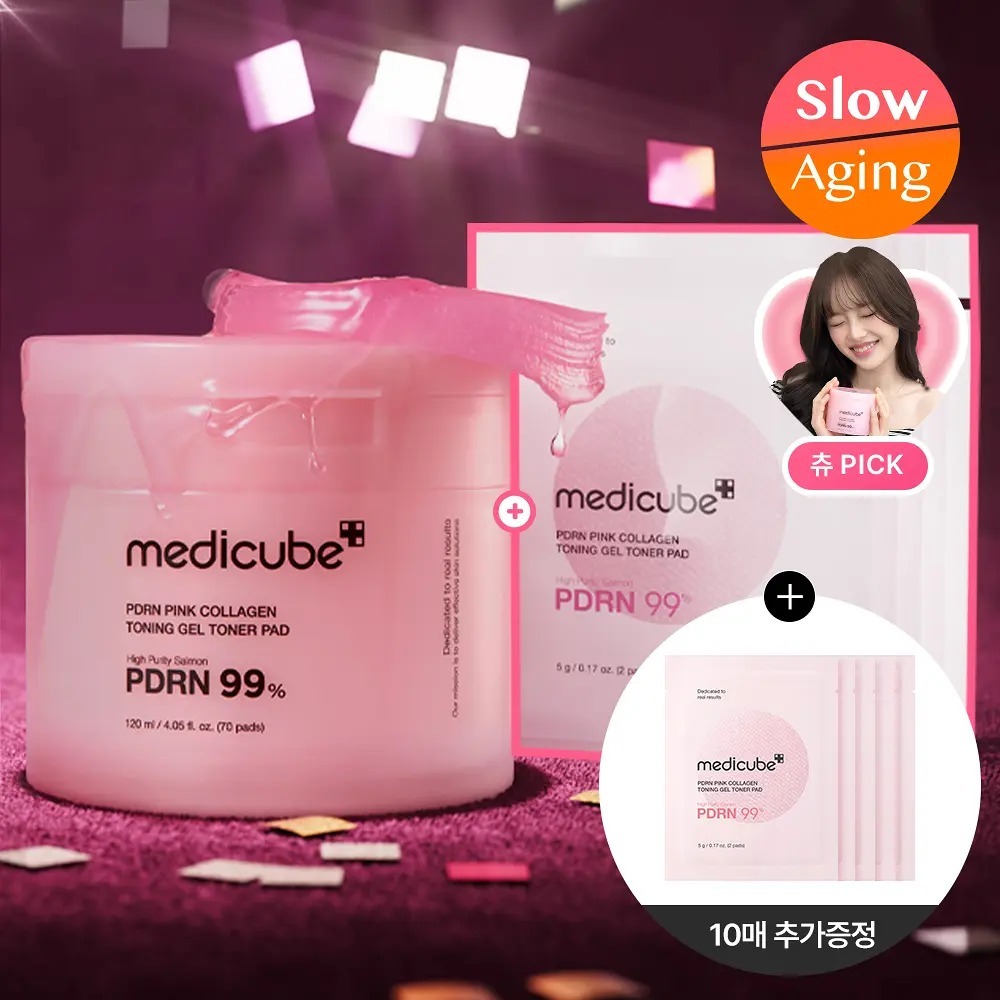 [ medicube ] PDRN Pink Collagen Toning Gel Toner Pad