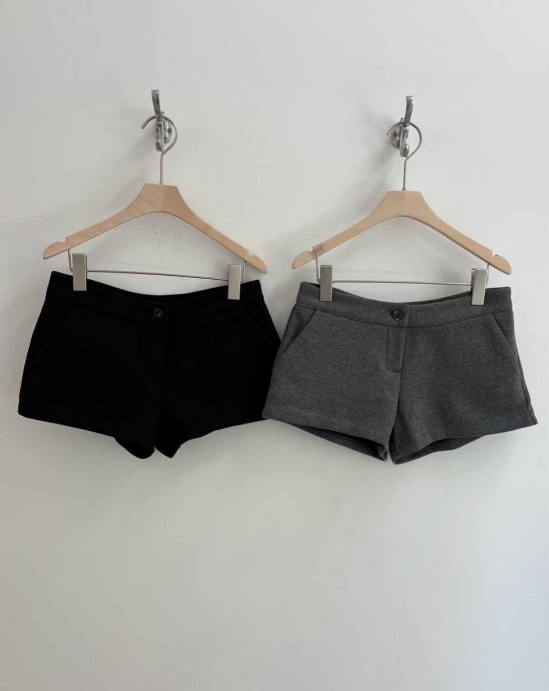 低腰毛呢迷你短褲