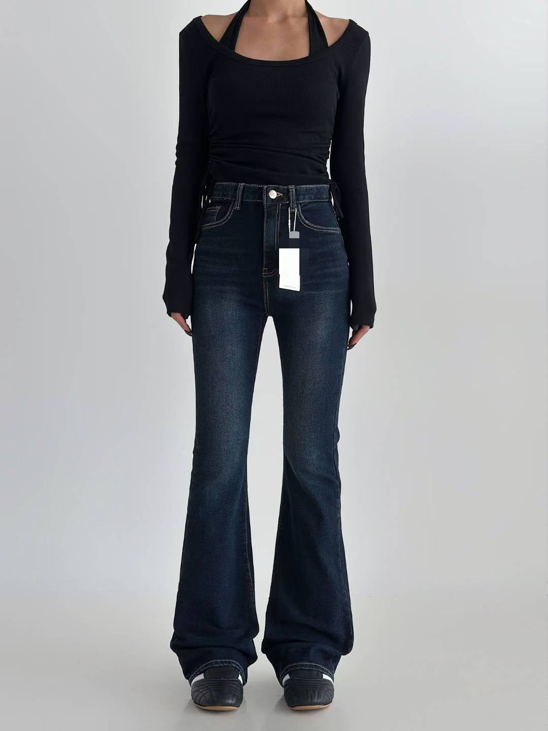 121高腰內刷毛牛仔長褲