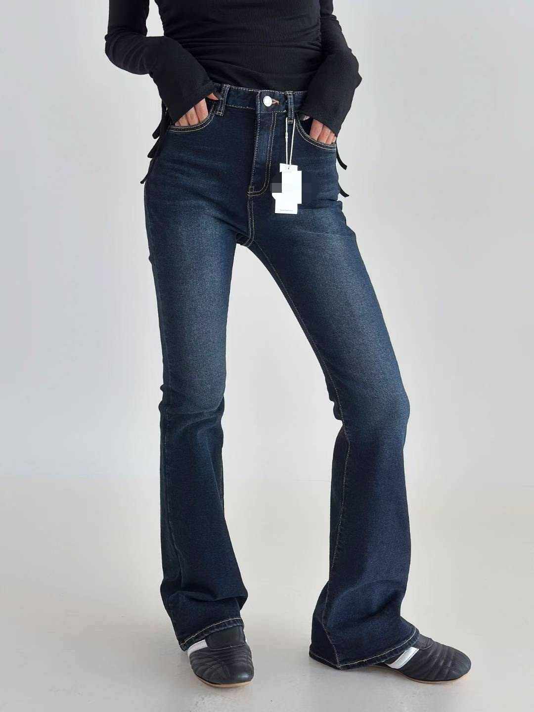 121高腰內刷毛牛仔長褲