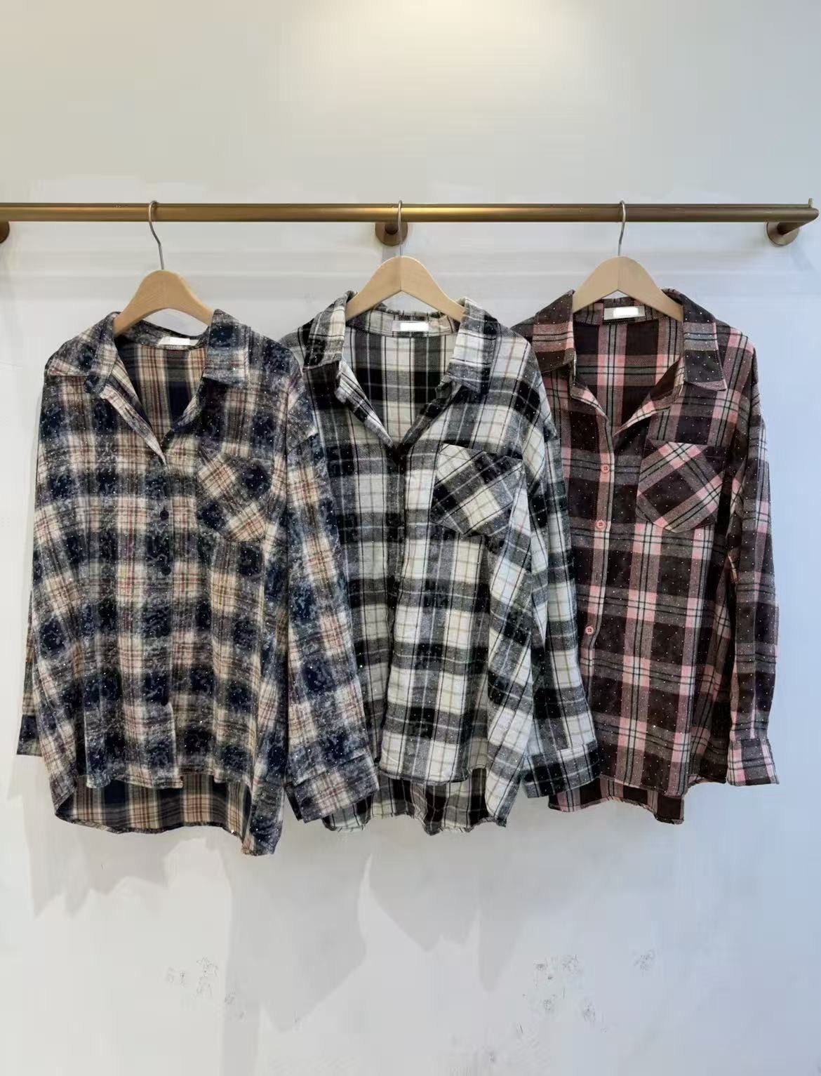 A1MO27 閃閃格仔Shirt*3色