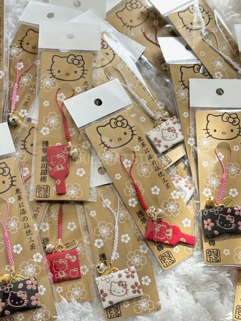 【 限量現貨 】日本淺草寺 前川印傳 kitty凱蒂貓 財運-錢包型 御守系列