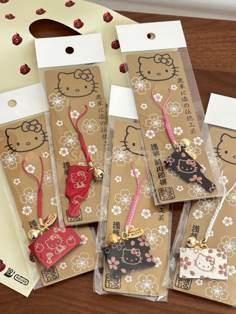 【 限量現貨 】日本淺草寺 前川印傳 kitty凱蒂貓 財運-錢包型 御守系列