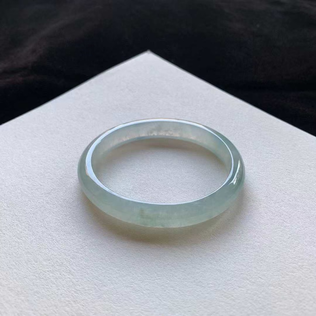翡翠冰種晴綠貴妃手鐲,天然翡翠A玉, 緬甸玉, Jade, Jadeite