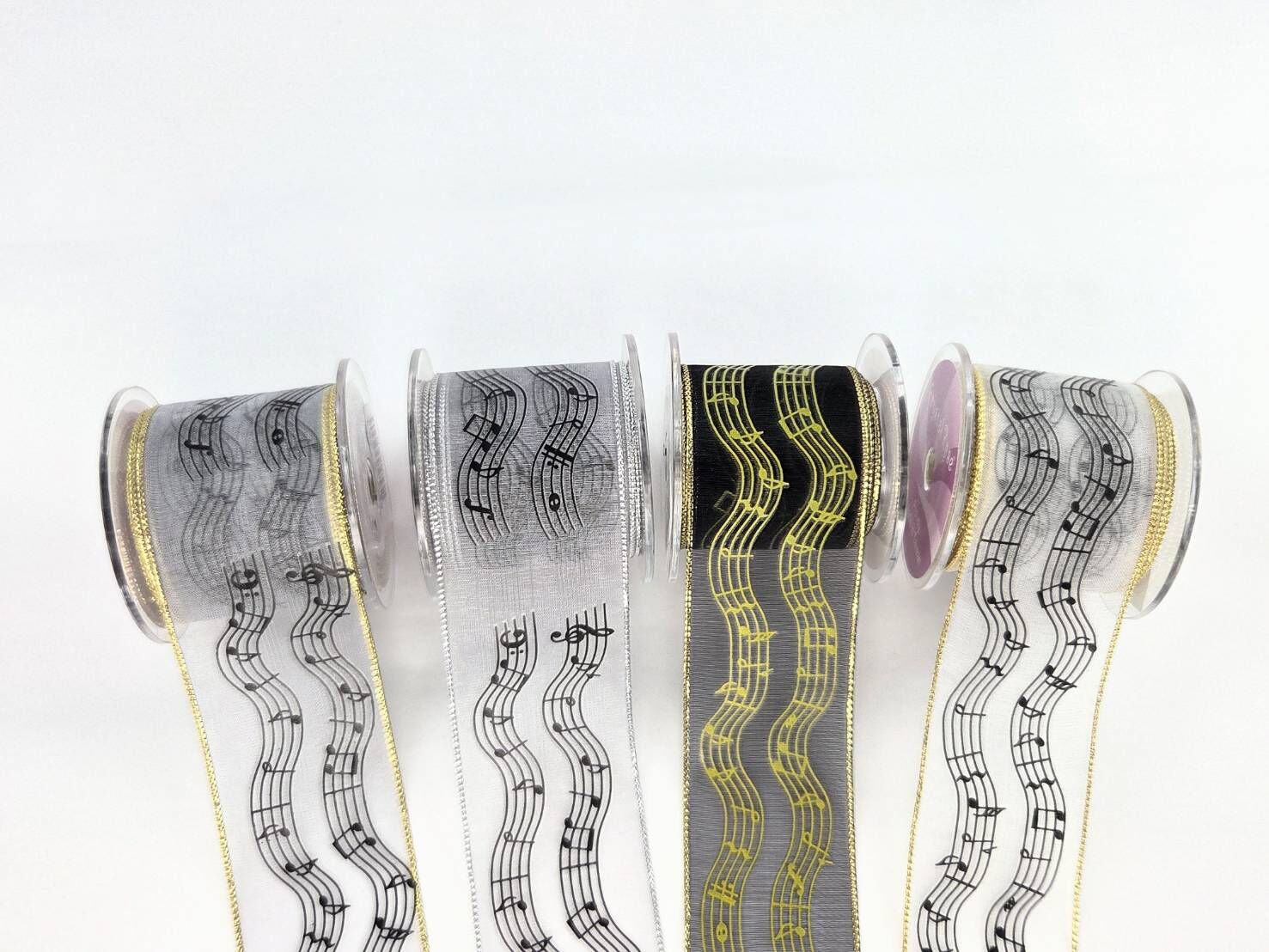 音符樂譜/金邊網紗/38mm