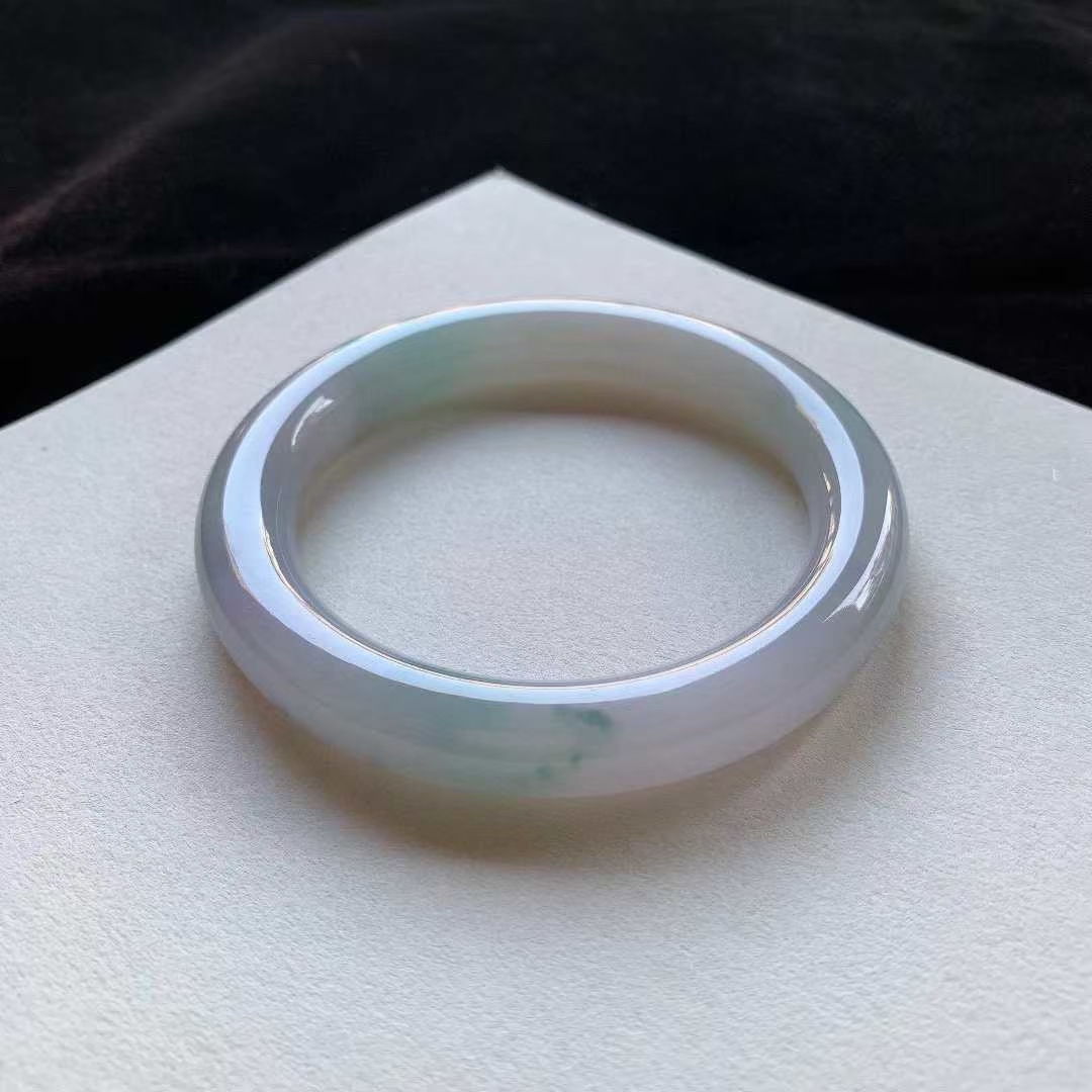 翡翠冰粉紫圓條手鐲,天然翡翠A玉, 緬甸玉, Jade, Jadeite