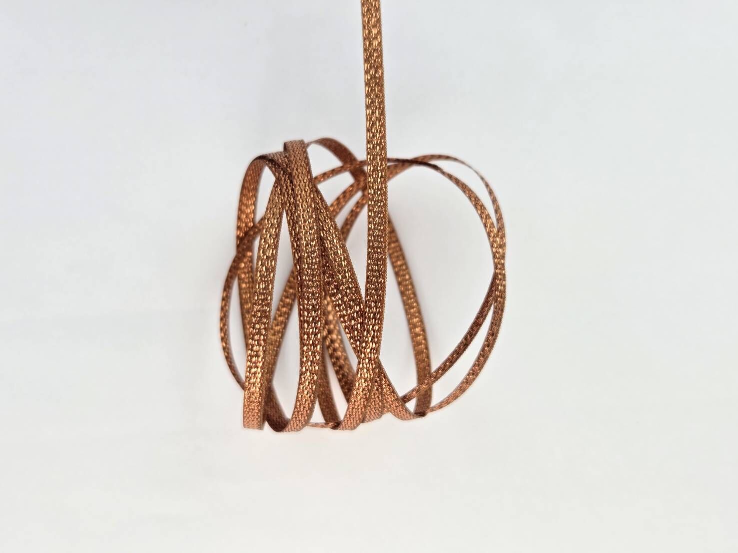 金銀銅 金屬色細版編織帶 /3mm