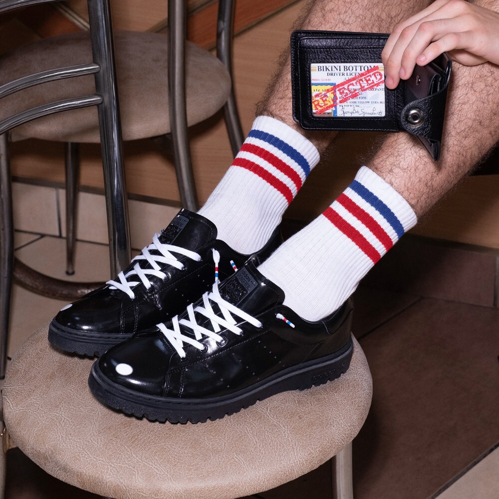 【 adidas STAN SMITH FREIZEIT SPONGEBOB 運動休閒鞋 - 亮黑 】