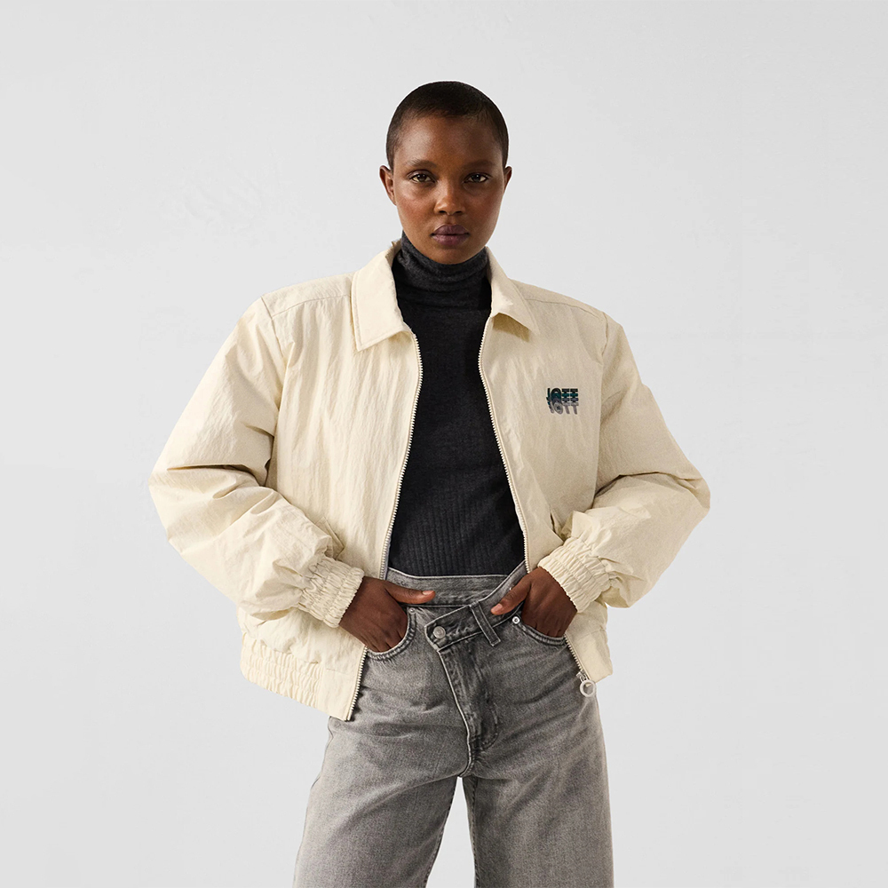 【JOTT】BEC飛行風羽絨外套(米白)