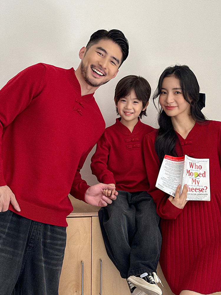 盤扣針織上衣/洋裝(80-150/S-2XL)