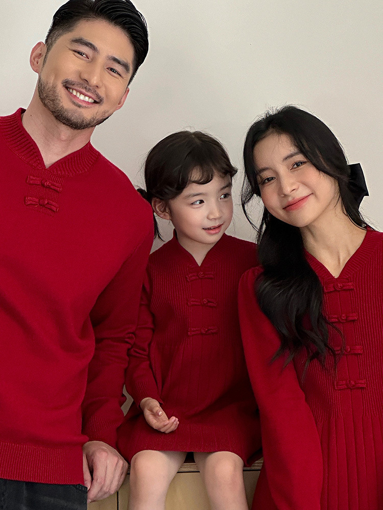 盤扣針織上衣/洋裝(80-150/S-2XL)