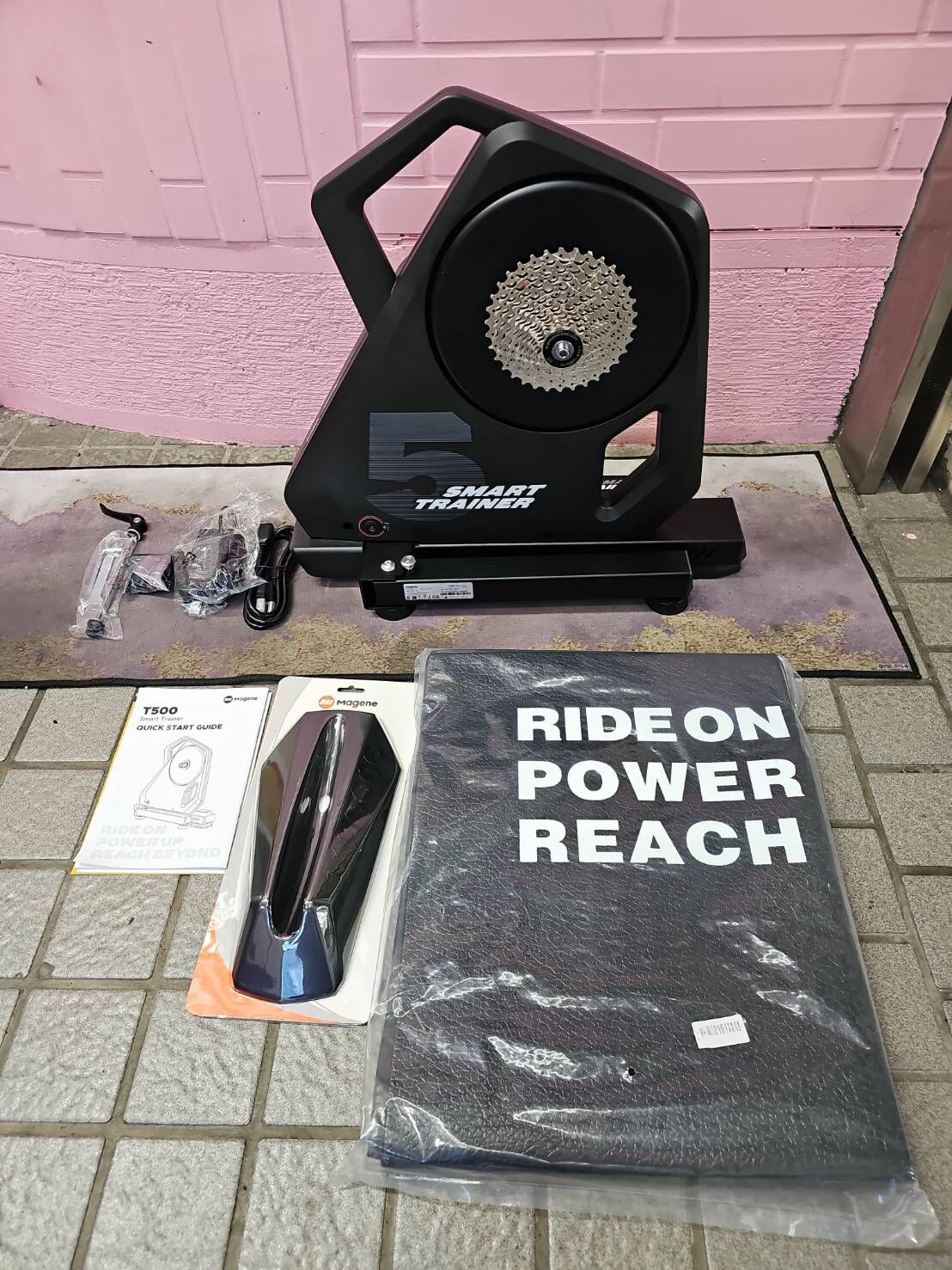 (預購商品) 交期約2月初 MAGENE 邁金 T500 智能訓練台 電腦模擬式訓練台 智能騎行台 送止汗帶.地墊.11-34T飛輪.前輪固定座 支援 框煞 C夾 碟煞 公路車