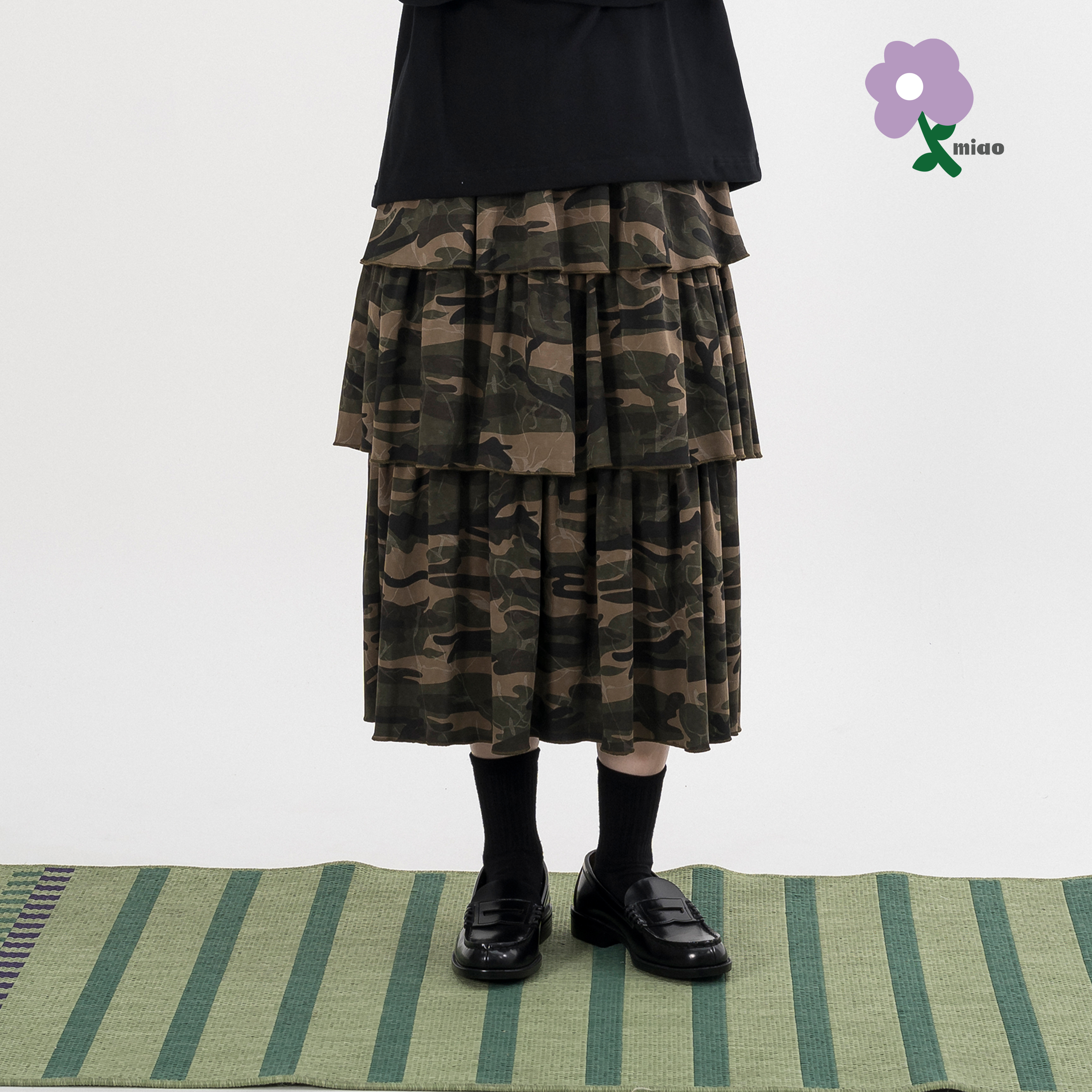 AGILITY MIAO Camo Cake Skirt 迷彩 層次蛋糕長裙 [M-CK8]
