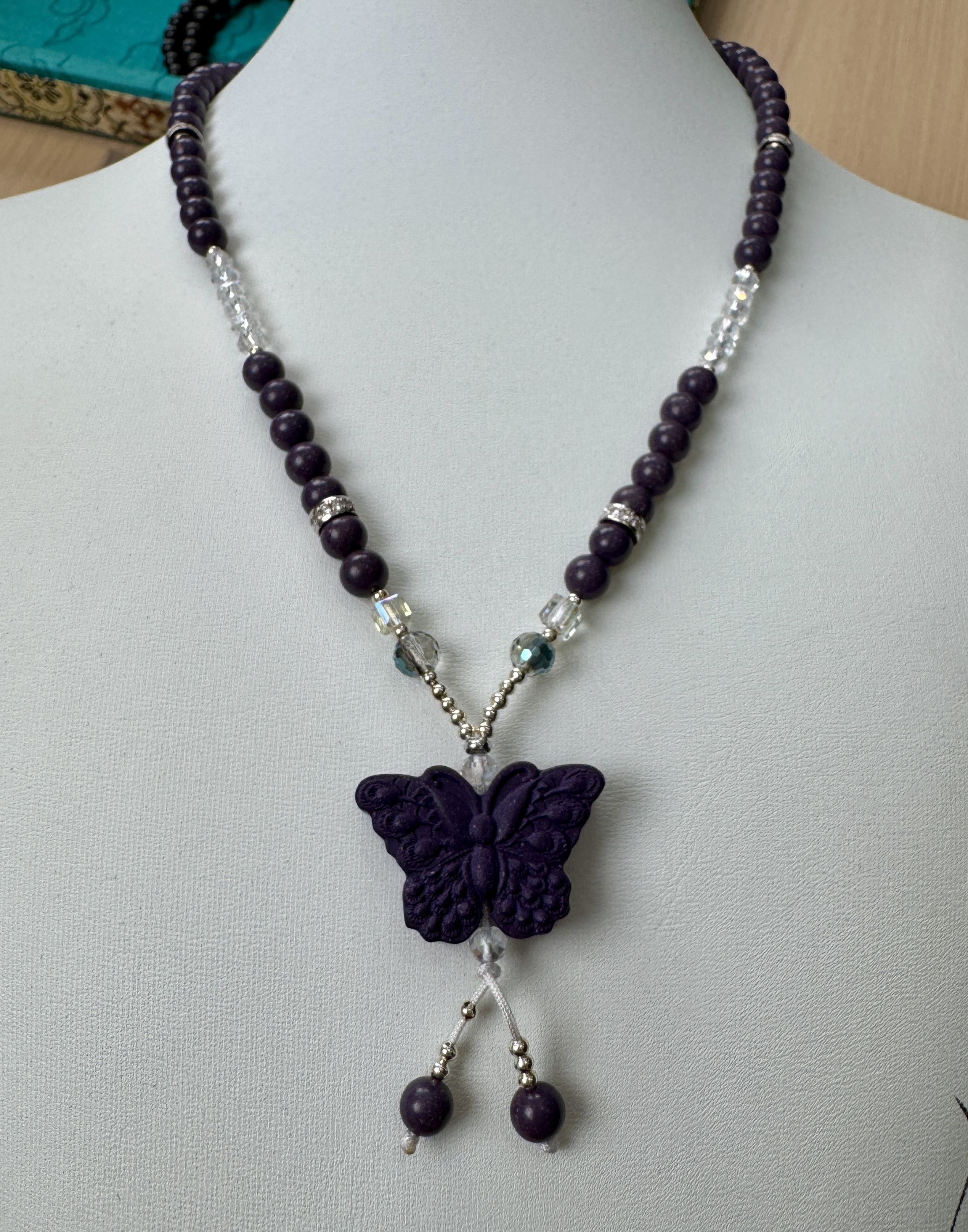 TM005 JHHQ02 紫氣東來蝴蝶項鍊 6mm
