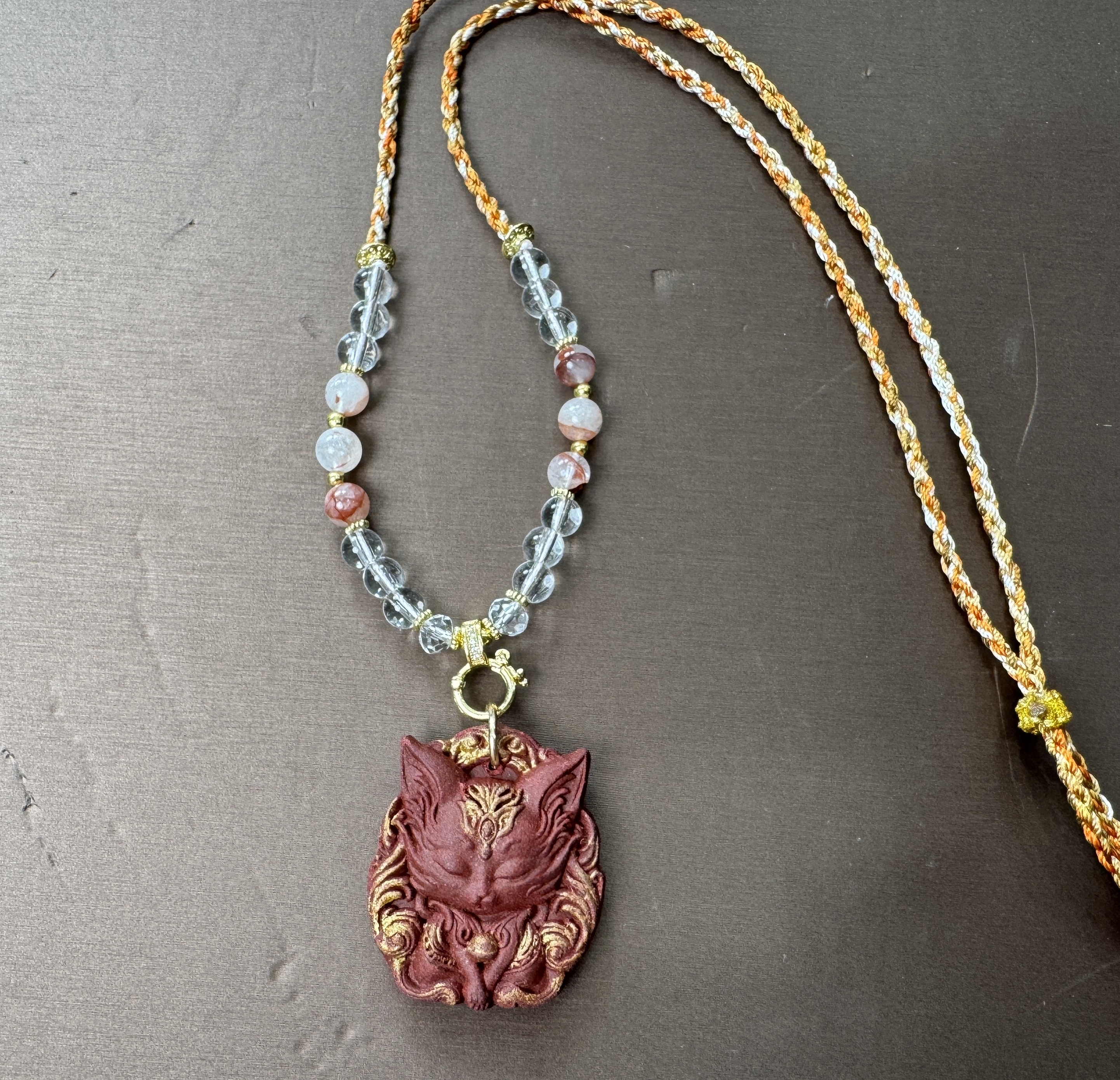 TM010 2A級花蕊夫人鳳九牌【描金】 36mm*32mm*10mm