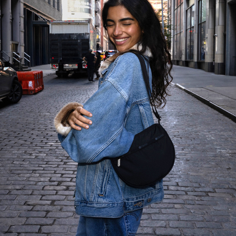 小型圓形斜揹包(RECYCLED BLACK)