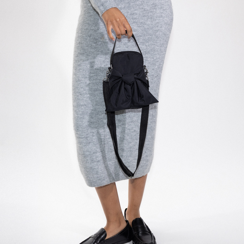 蝴蝶結迷你手機包 (BLACK BOWS)