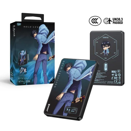 Sung Jin-woo XPower x Solo Leveling MagDigita2 2nd TFT Display MagCharge 10000mAh Aluminium Power Bank MDT2