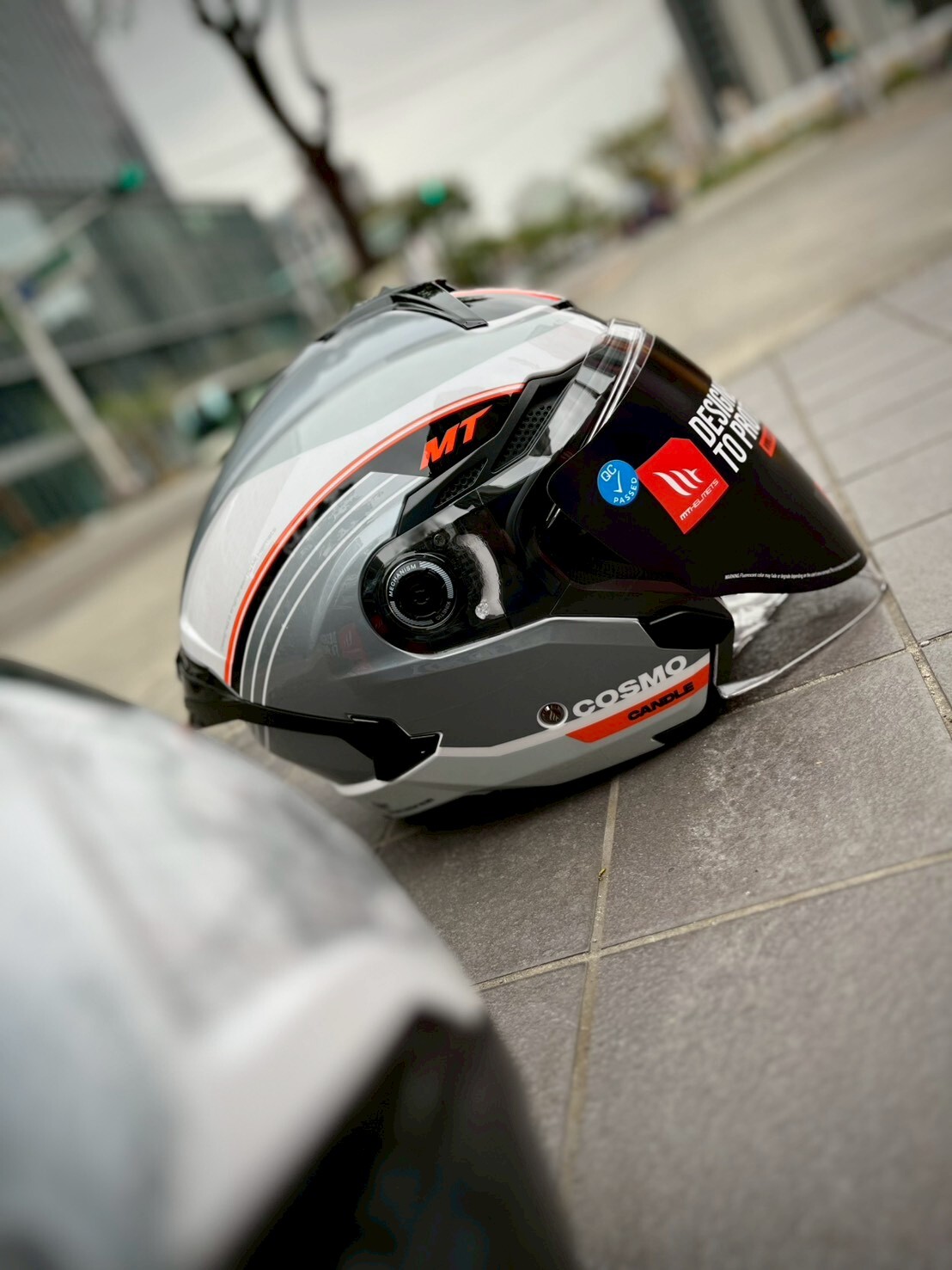 MT Helmet COSMO SV 彩繪 灰黑白迷戀 3/4罩 安全帽 亞版