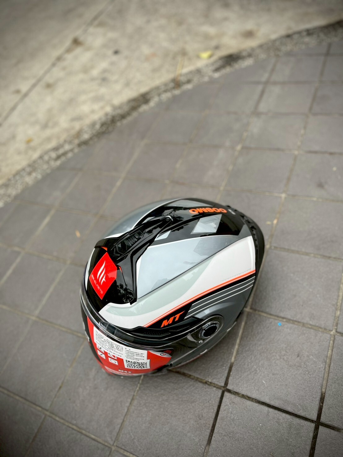 MT Helmet COSMO SV 彩繪 灰黑白迷戀 3/4罩 安全帽 亞版