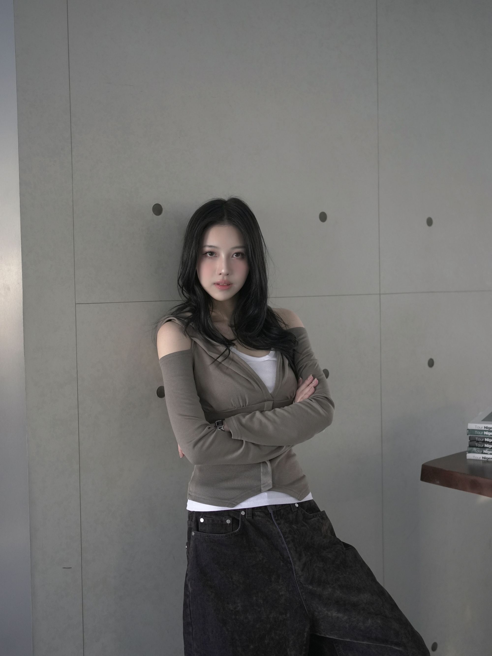 【Nana Pick🍒】慵懶氛圍露肩連帽上衣