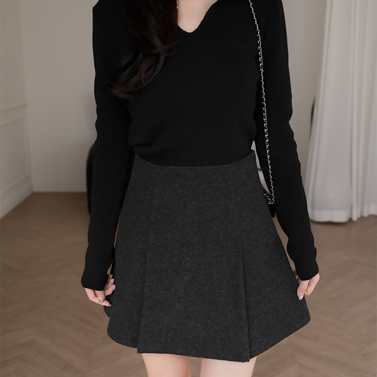 🚀當日出貨  Mila百褶毛呢 A 字短裙( 2 colors)