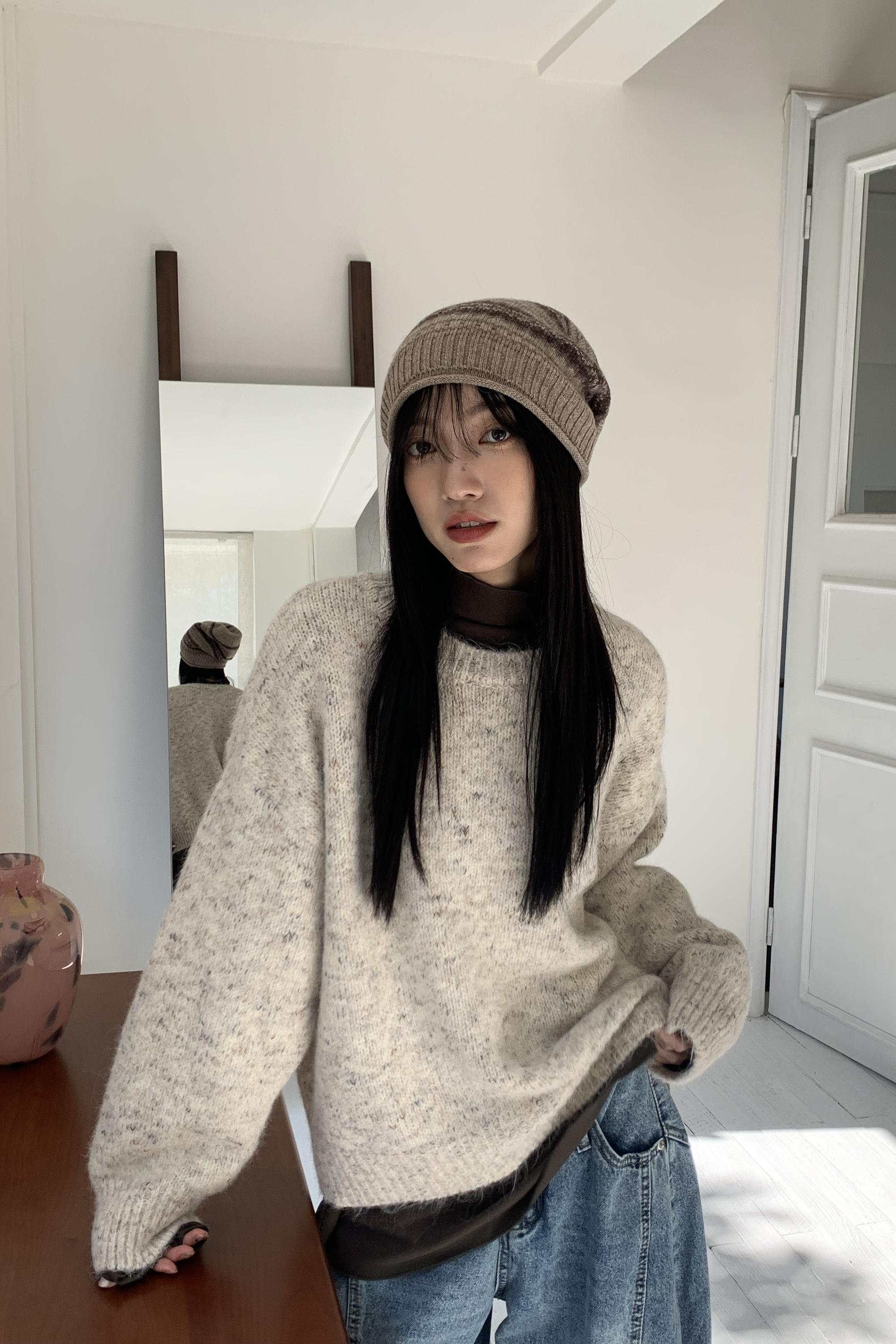 New Year｜雪花飄飄混針毛衣 2色