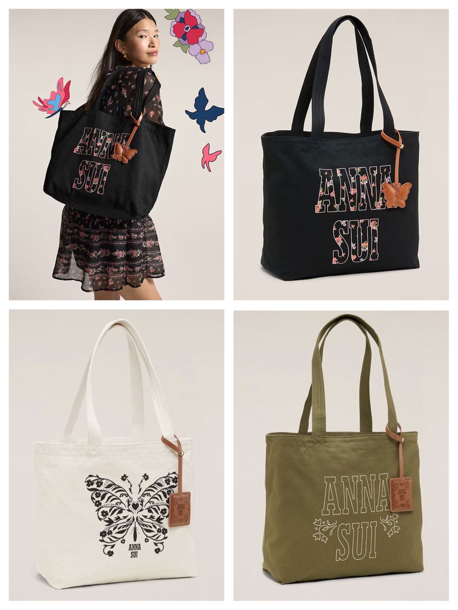 260112 美國old navy x Anna Sui Tote Bag (3色)