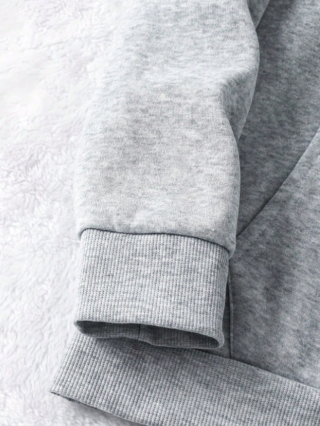 KADMAX大尺碼 - 大碼街頭灰色y2k印花日常帽TEE〈KSMS2738〉