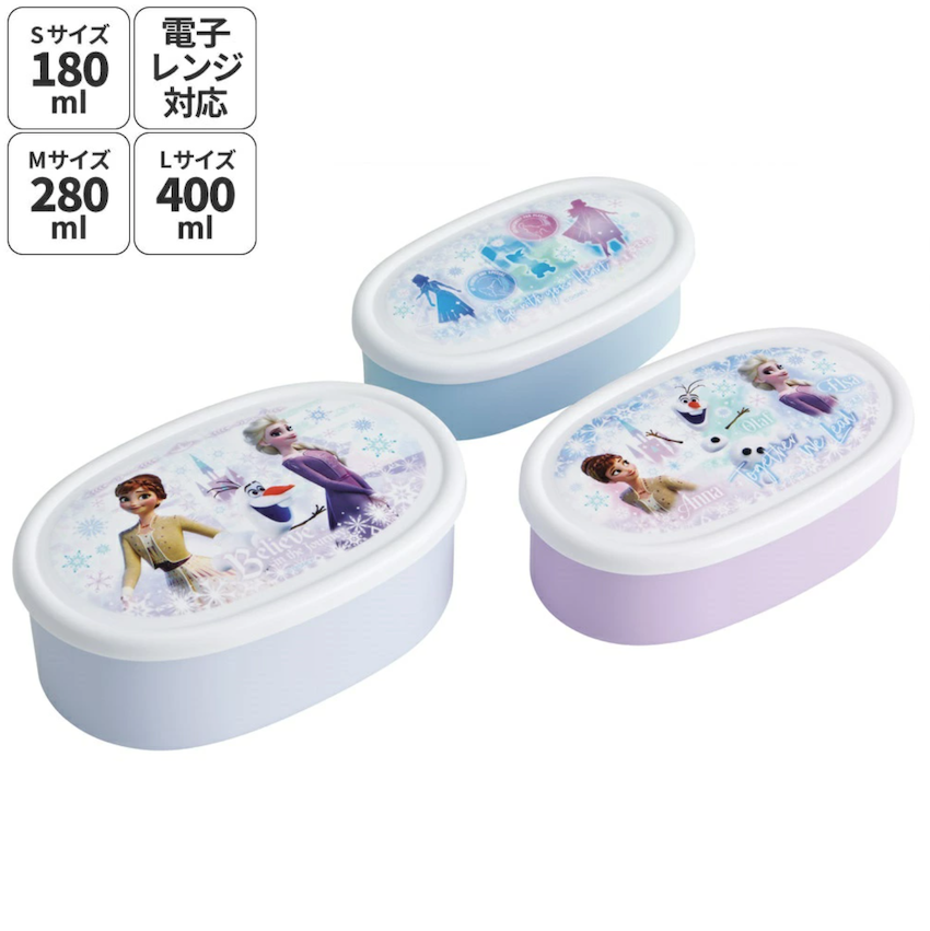 日本製 2026 新版 Skater 小食盒3件套裝 - Frozen
