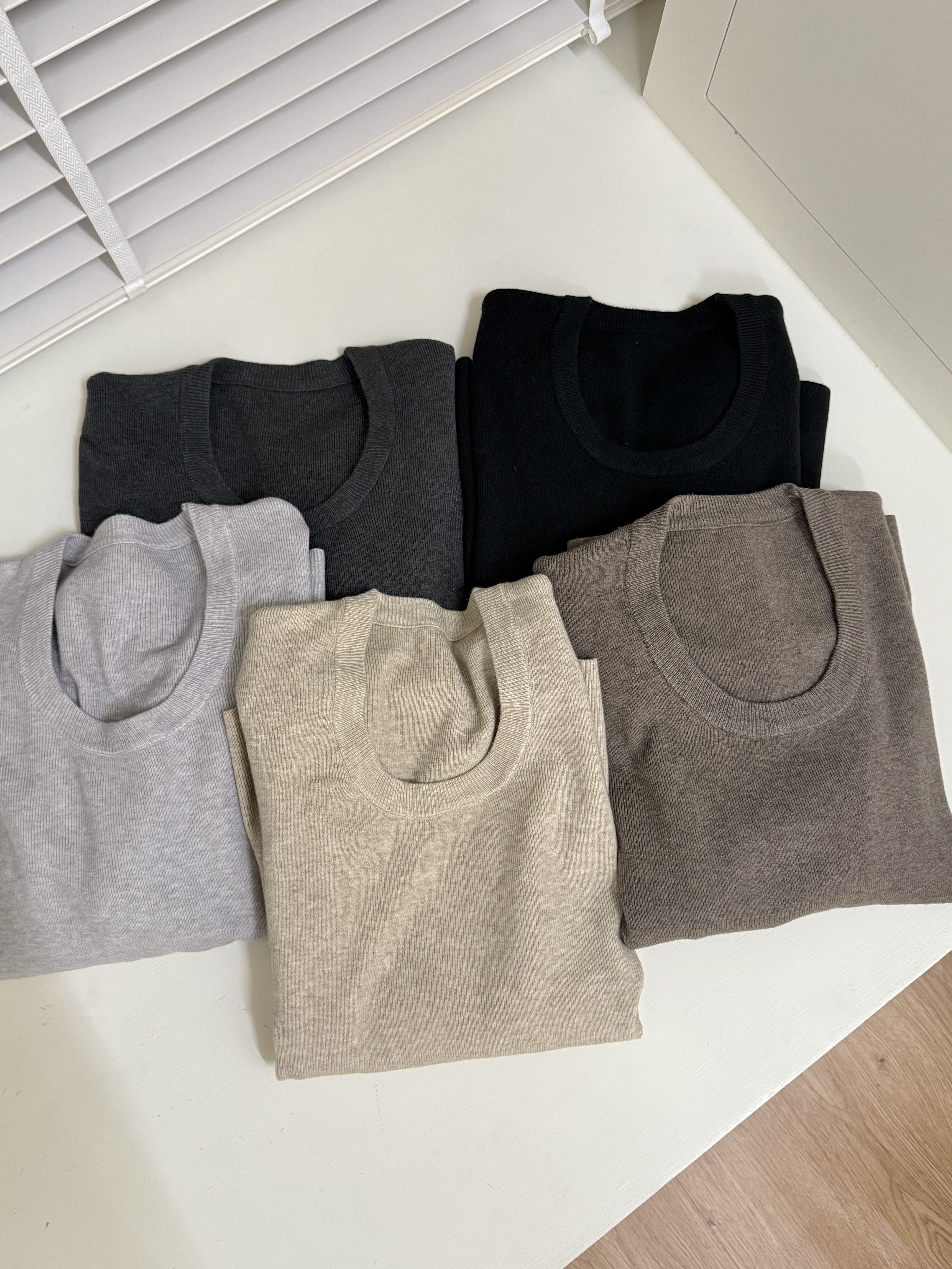 百搭U領針織上衣*5色