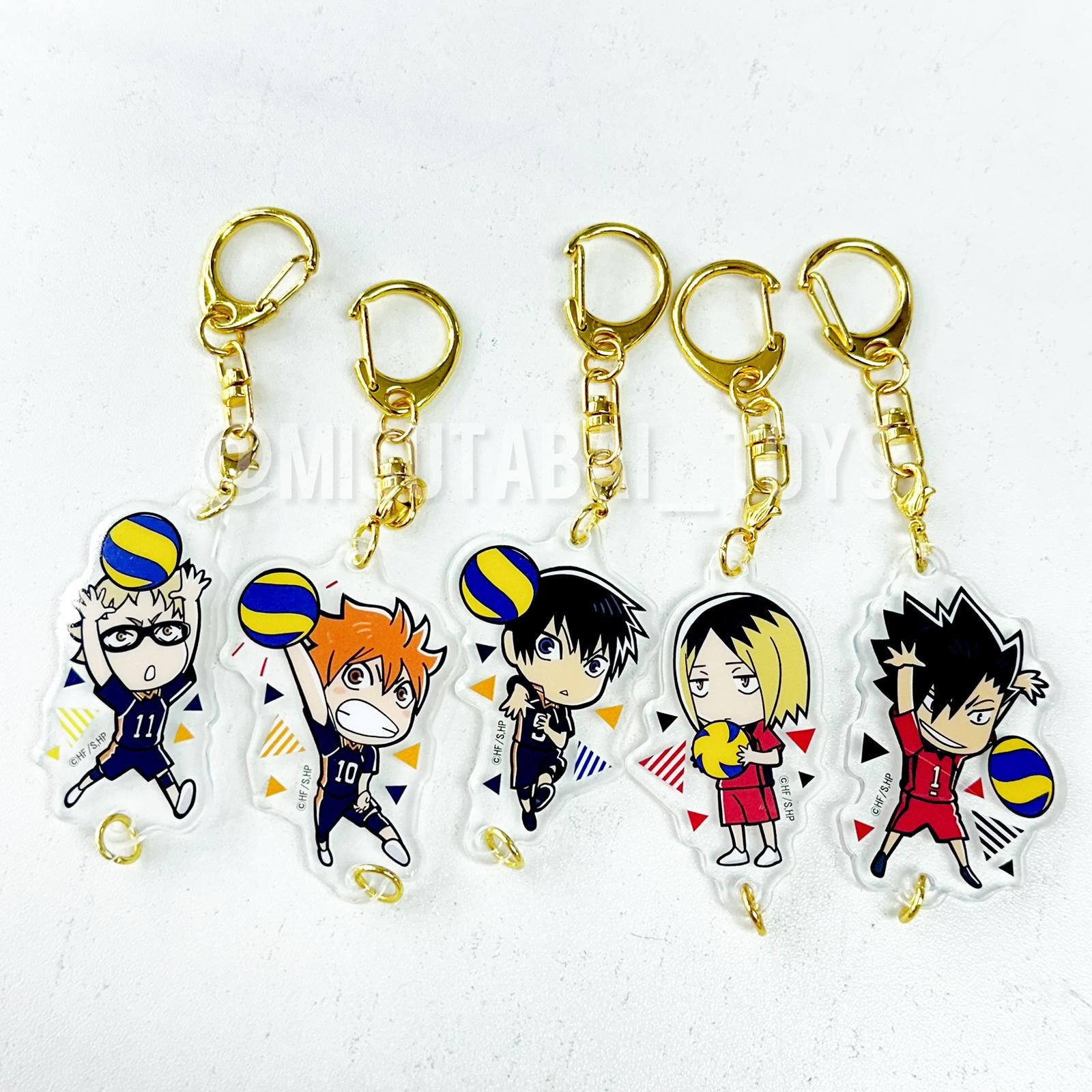 排球少年膠牌匙扣扭蛋