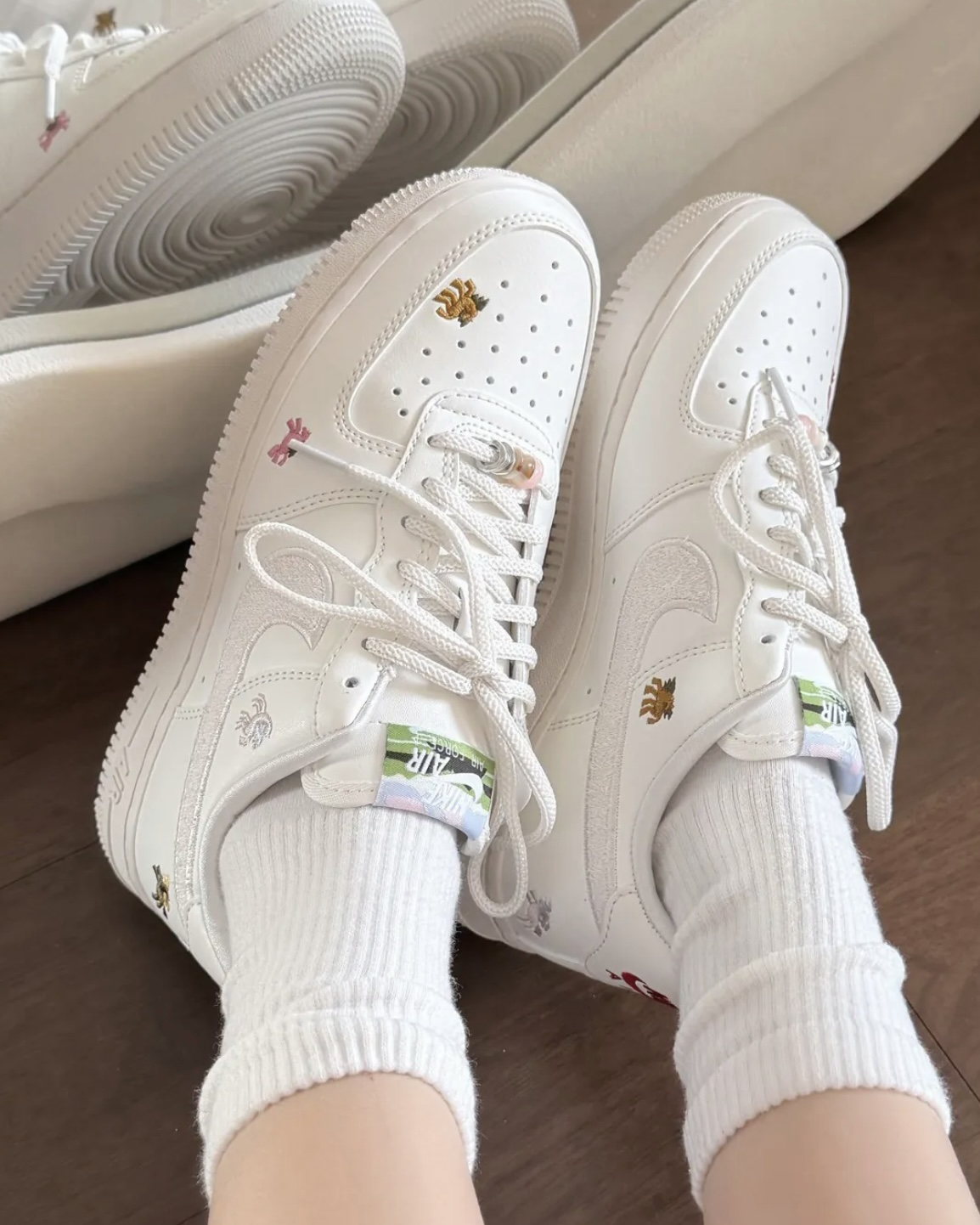 Nike Air Force 1 Low Pegasus Pack Sail 馬年限定 飛馬刺繡 白色 立體LOGO 休閒鞋 女鞋
