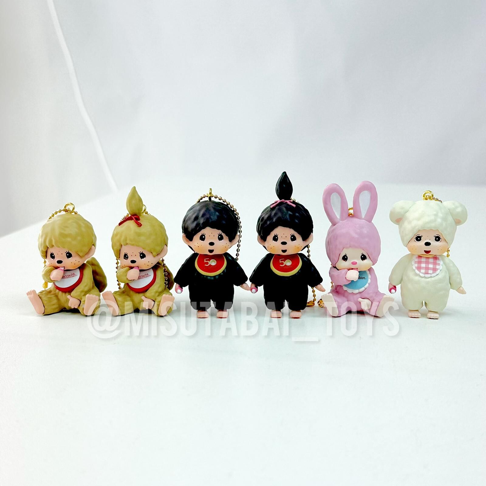Monchhichi 50週年公仔匙扣扭蛋