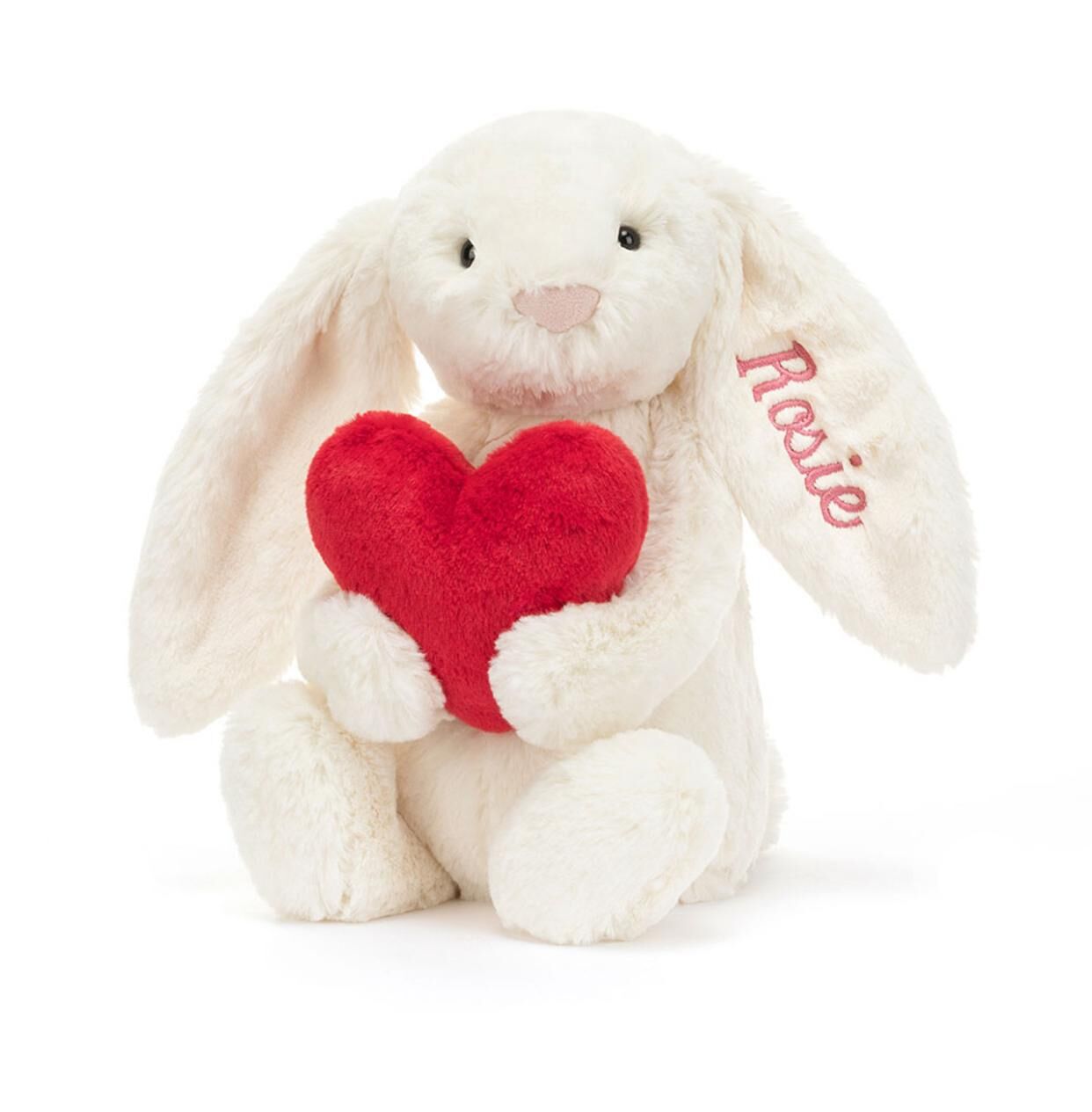 260112 新款Jellycat 表達愛意系列💞白色兔仔連心心自訂名字公仔