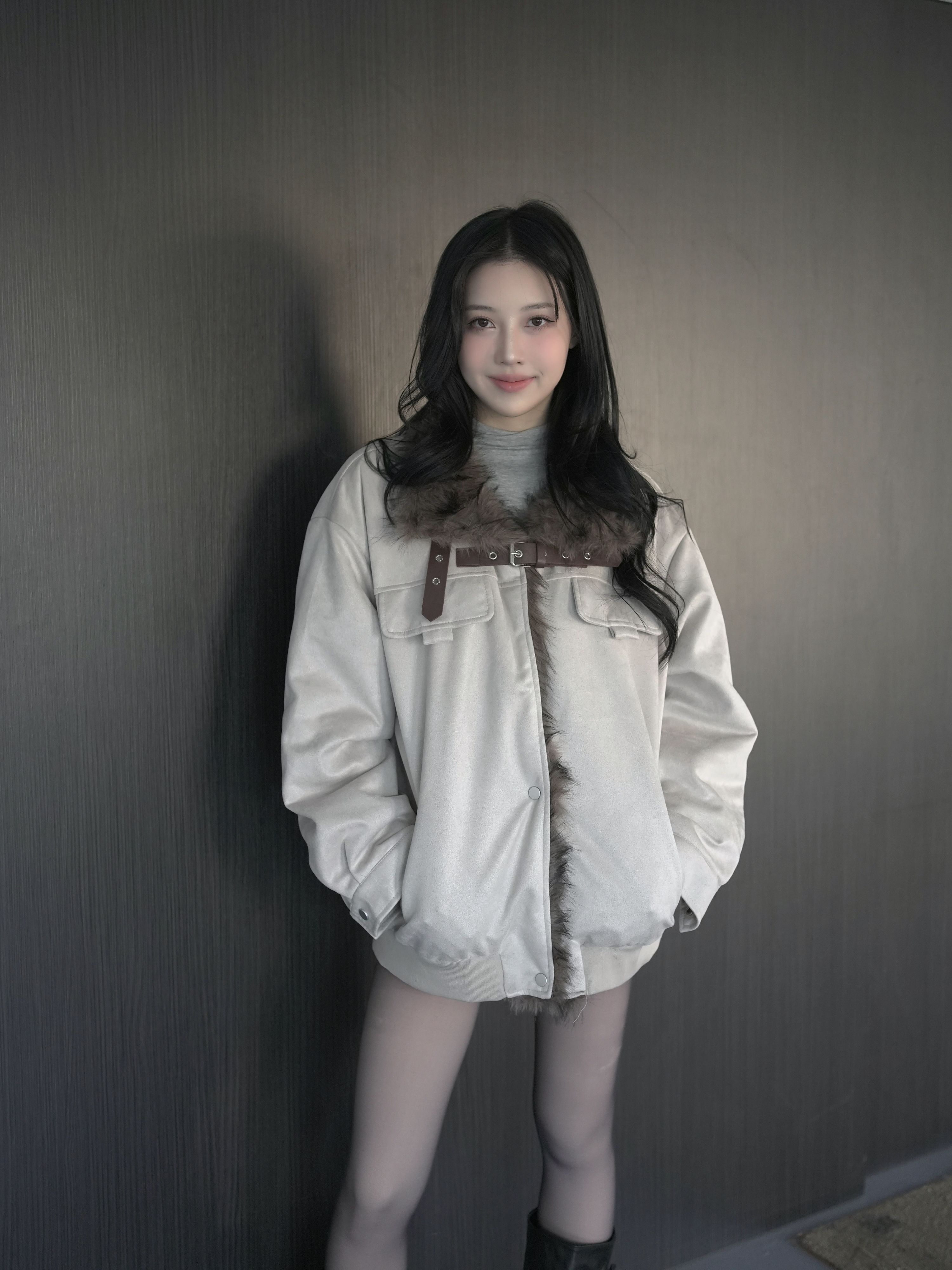 私藏清單皮扣麂皮coat