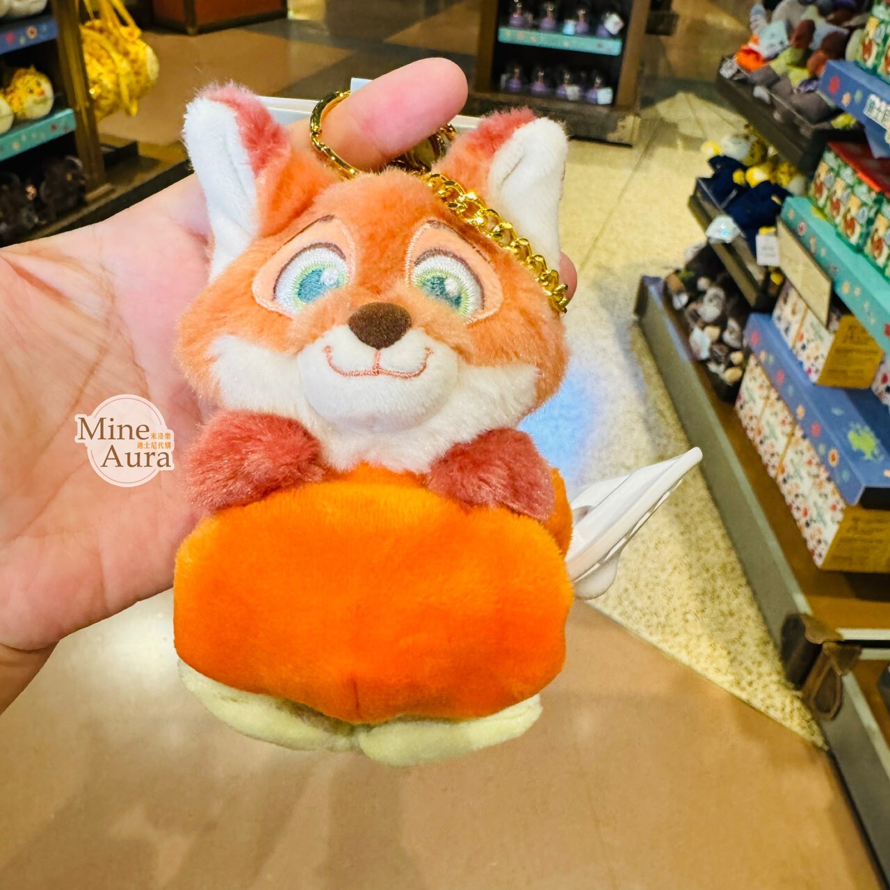 絨絨花園系列 胡尼克 Nick 狐狸 絨毛 鑰匙圈 吊飾 動物方城市 Zootopia -上海迪士尼樂園