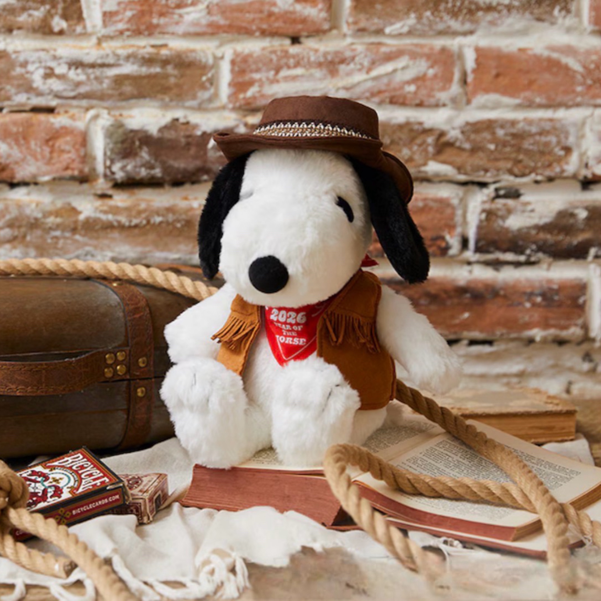 PEANUTS SNOOPY 西部牛仔 史努比 2026馬年刺繡 玩偶 毛絨玩具