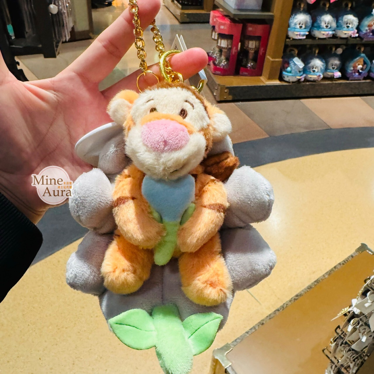 絨絨花園系列 跳跳虎 Tigger 絨毛 鑰匙圈 吊飾 小熊維尼 Winnie the Pooh -上海迪士尼樂園