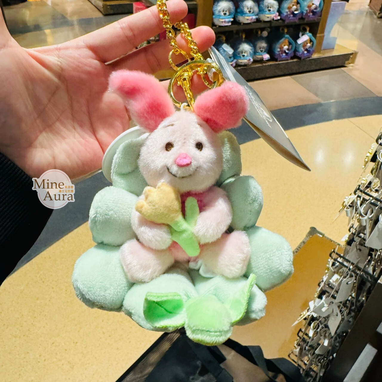 絨絨花園系列 小豬 皮傑 piglet 絨毛 鑰匙圈 吊飾 小熊維尼 Winnie the Pooh -上海迪士尼樂園