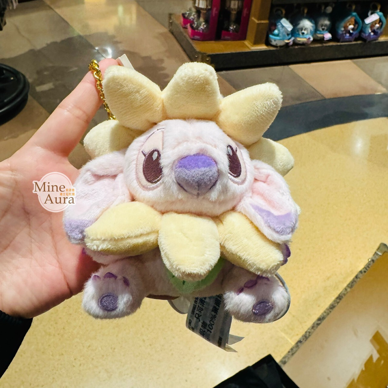 絨絨花園系列 安琪拉 Angel 絨毛 鑰匙圈 吊飾 星際寶貝 Lilo & Stitch -上海迪士尼樂園