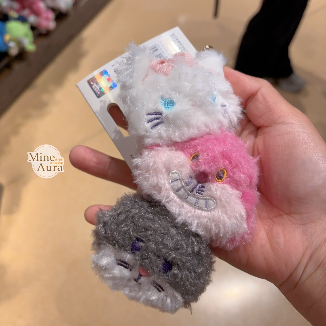 路西法 魯斯佛 Lucife 壞貓咪 瑪莉貓 Marie 柴郡貓 The Cheshire Cat 妙妙貓 絨毛 大頭 造型 鑰匙圈 吊飾 -上海迪士尼樂園