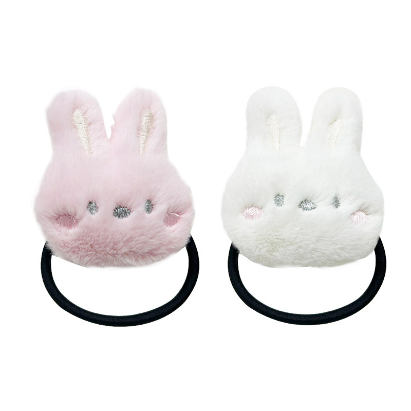 髮圈/兔子 粉紅、白