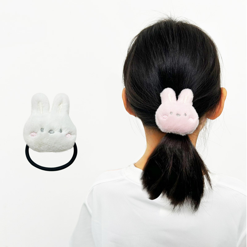 髮圈/兔子 粉紅、白