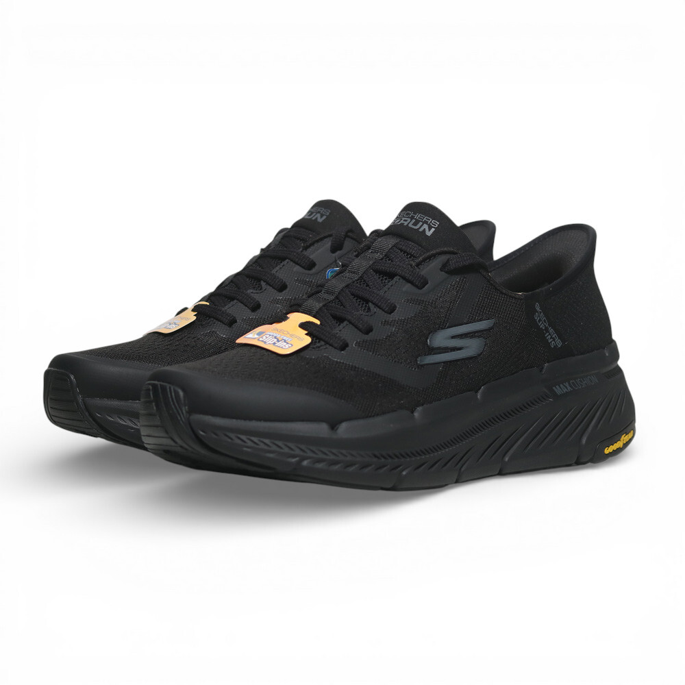 SKECHERS 慢跑鞋 MAX CUSHION PREMIER 2.0 全黑 瞬穿 固特異 男 220526BBK
